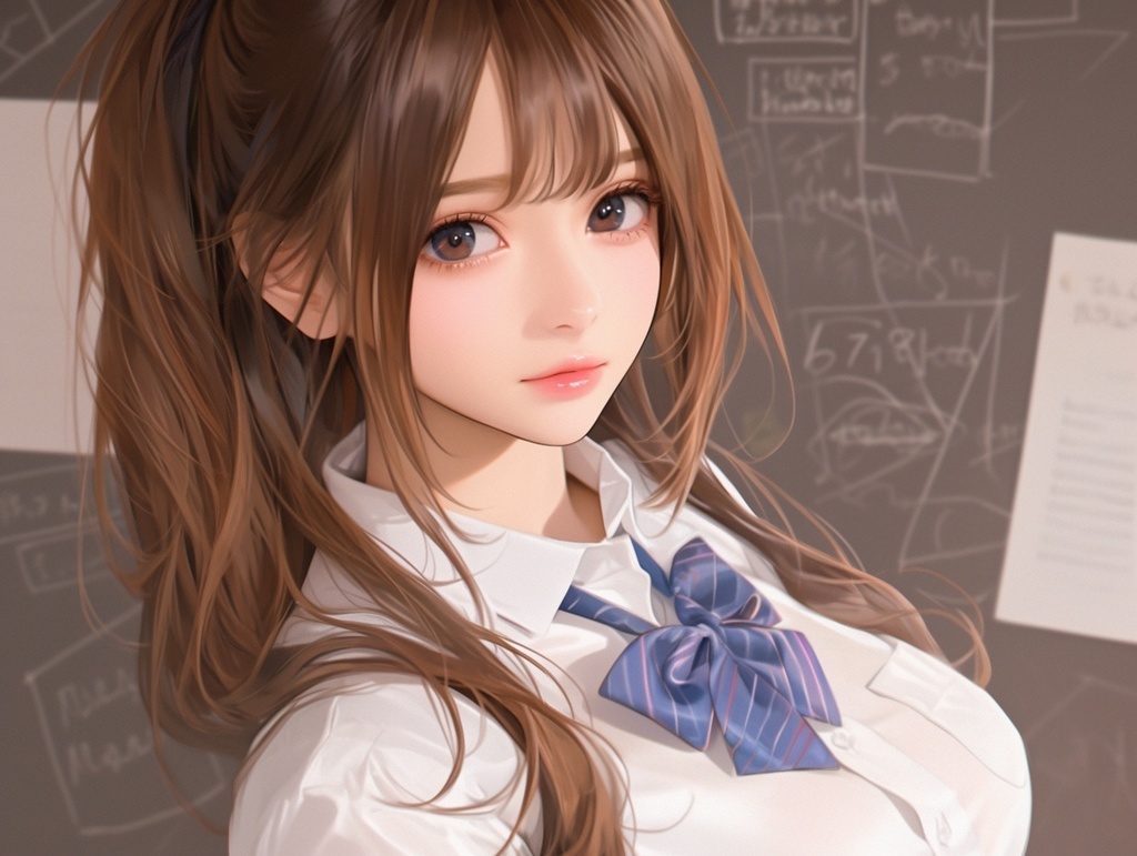 制服美少女イラスト