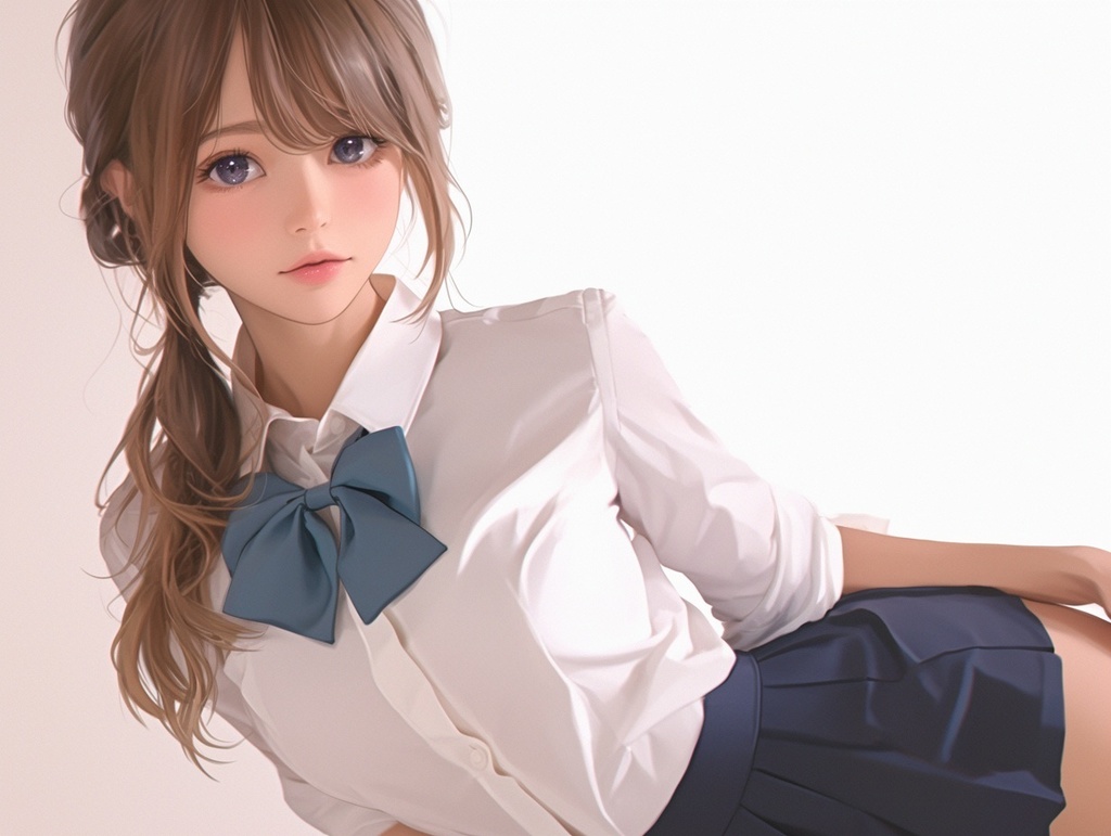 制服美少女イラスト