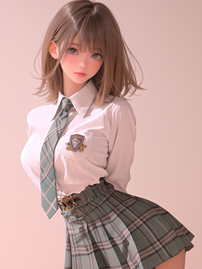 制服美少女イラスト