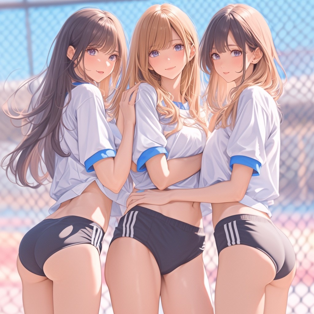 仲良しブルマーフレンズ ~笑顔でブルマー~