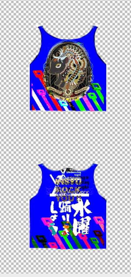 VRoid mXizm応援バージョン　Tシャツ改変タンクトップ