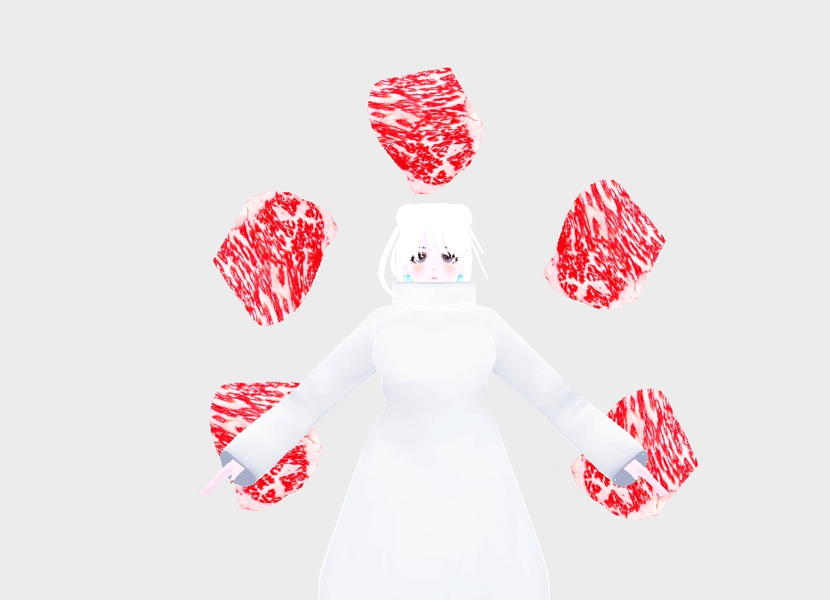 VRoid　ステーキ肉　アホ毛　テクスチャー