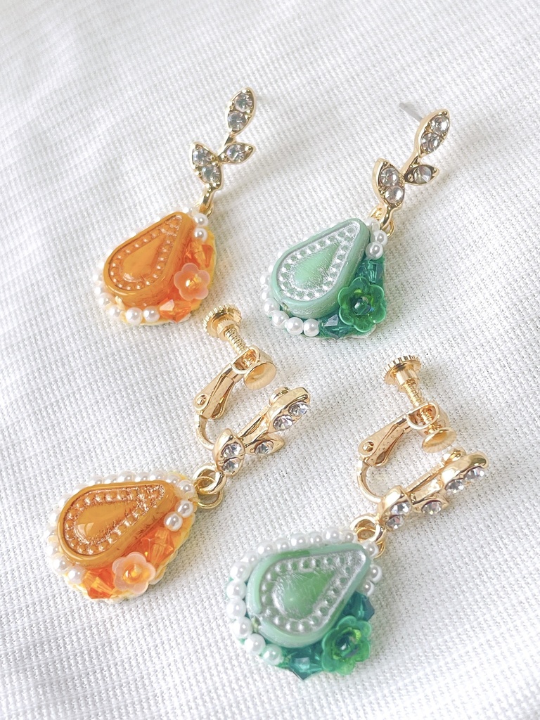 【ピアス】ティアドロップの耳飾り No.9 | tefutefu no niwa BOOTH店