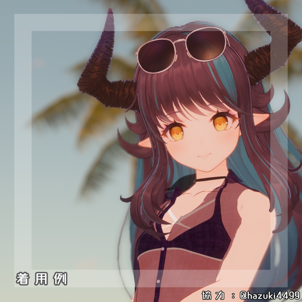 【VRC向け衣装】シースルーワイシャツ&ビキニセット【3アバター対応】