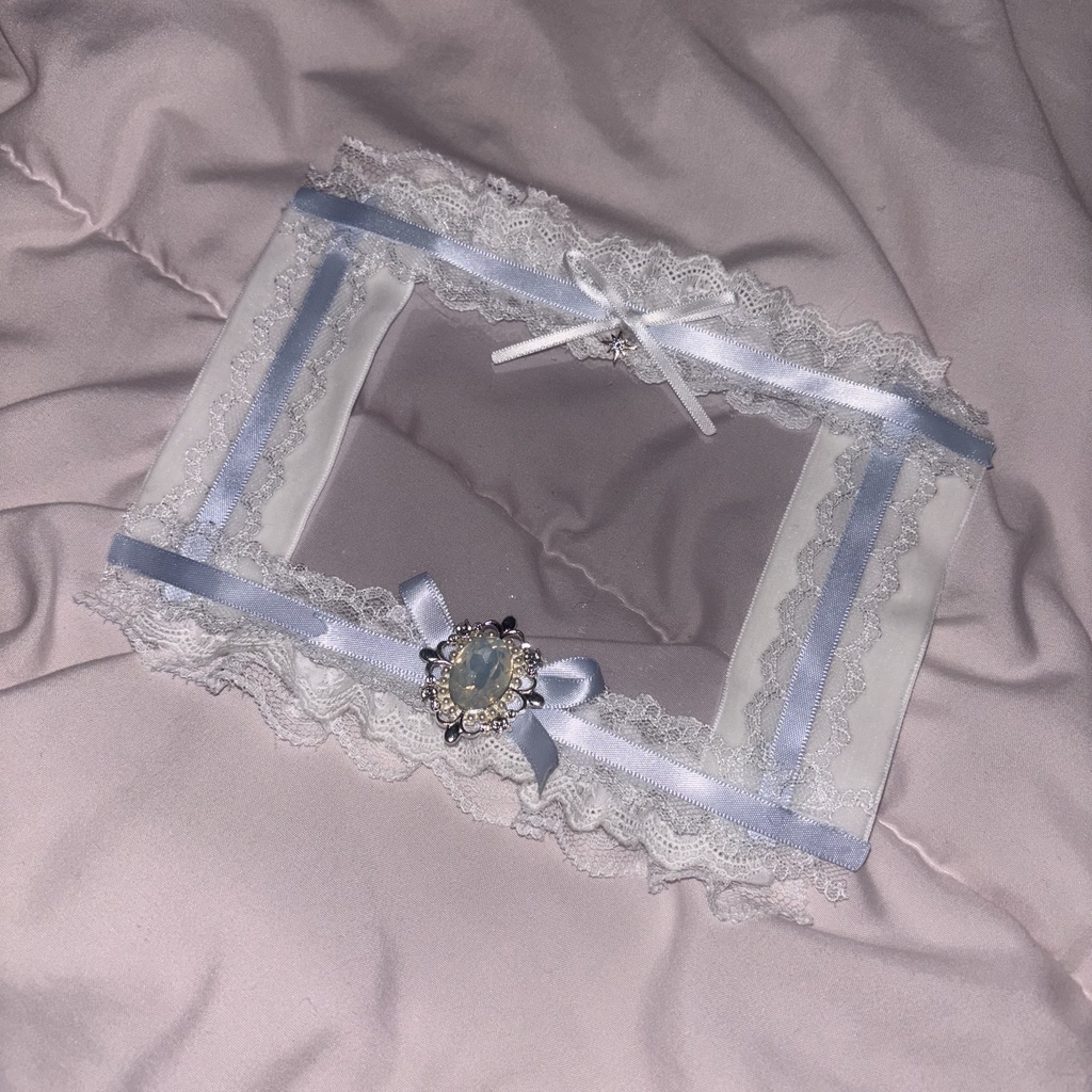 トレカデコケース ベロア✖️サテン（みずいろ💎）