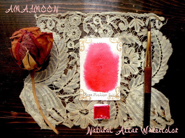 *♥香る水彩絵具 茜 Genuine Rose Madder Rubia Natural Watercolor♥*