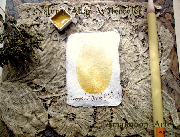 *香る水彩絵具* Armenian Ocra Gialla Pallida Natural Attar Watercolor