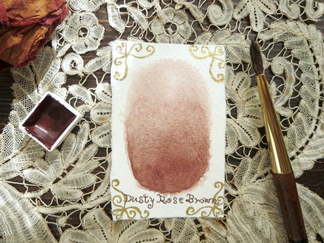 *♥*香る水彩絵具 Dusty Rose Brown Natural Attar Watercolor*♥*