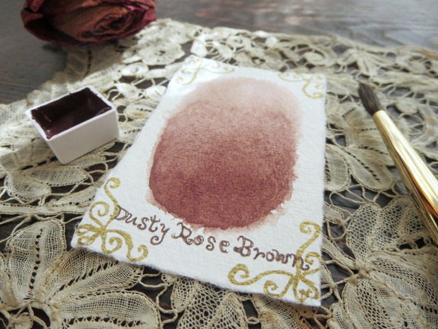 *♥*香る水彩絵具 Dusty Rose Brown Natural Attar Watercolor*♥*