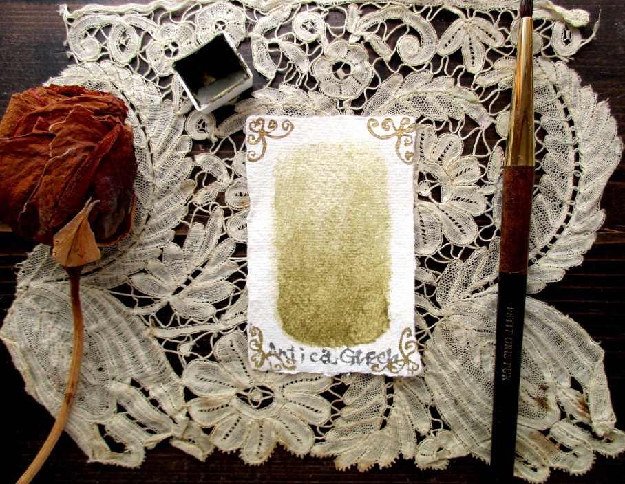 *♥*香る水彩絵具* Antica Olive Green *Natural Attar Watercolor♥*