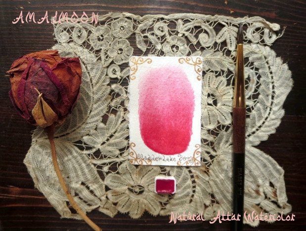 *♥*香る水彩絵具 Genuine Rose Madder Berry Natural Attar Watercolor*♥*