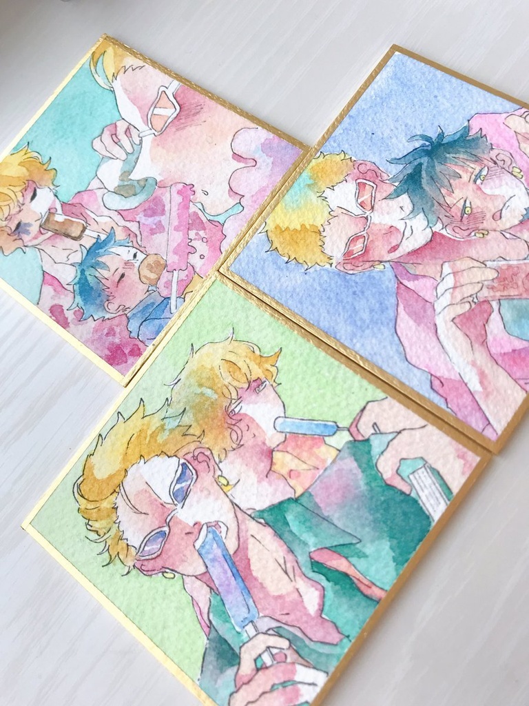 水彩イラスト(豆色紙・ウォーターフォトフレーム)