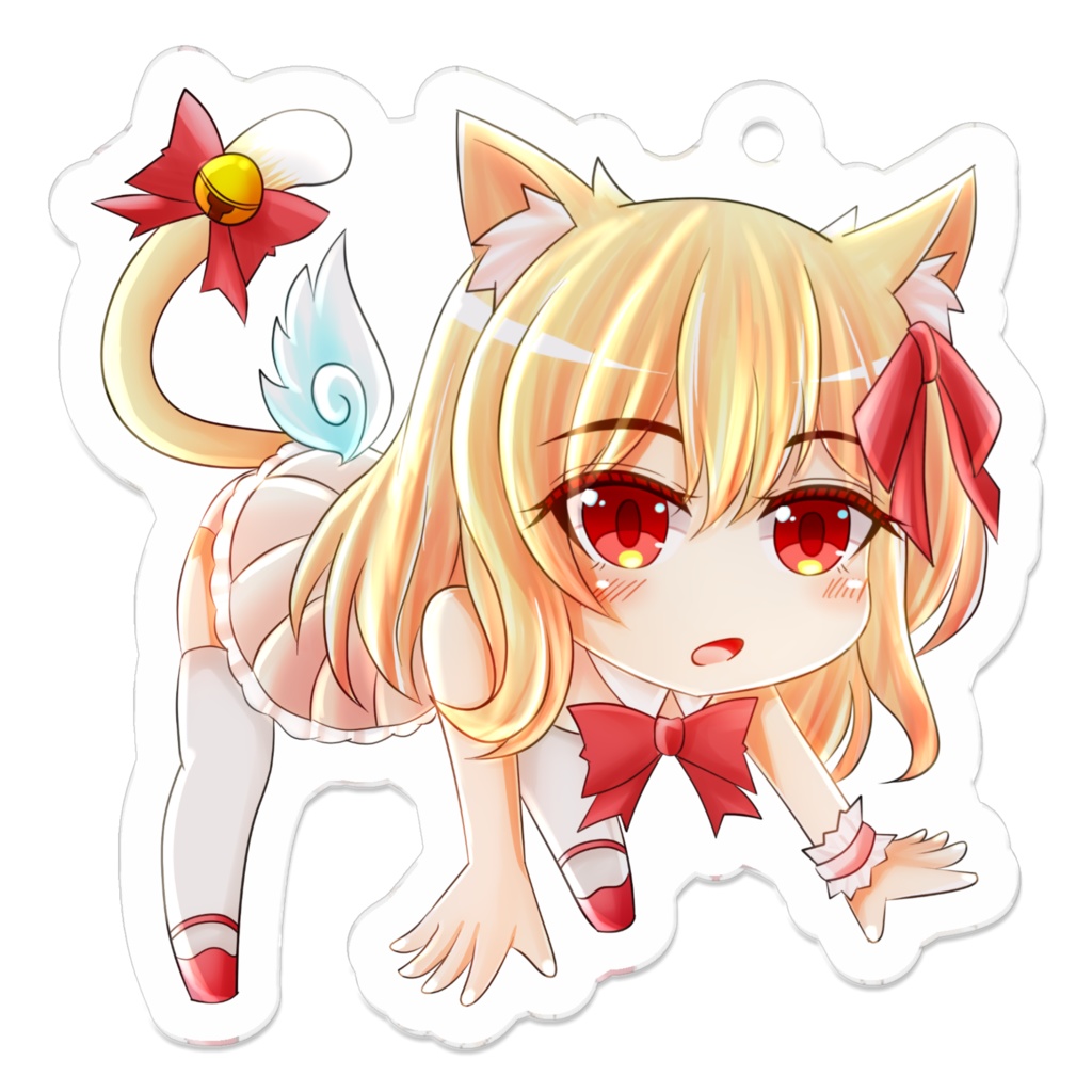 アクリルキーホルダー パタパタネネちゃんココちゃん-れおねこのネネココ