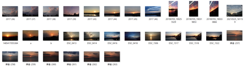 【背景素材】夕陽・朝陽【商用可】
