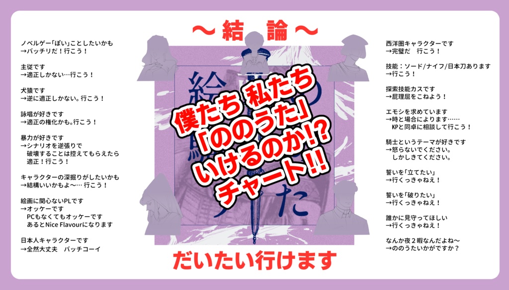 【CoC6th】絵画の騎士のうた