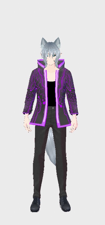 Futuristic purple circuit style jacket