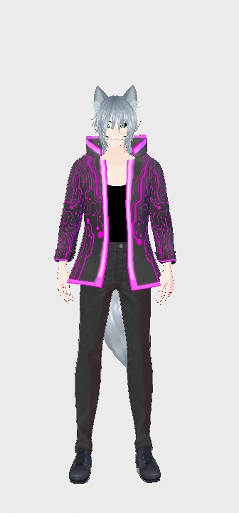 Futuristic pink circuit style jacket
