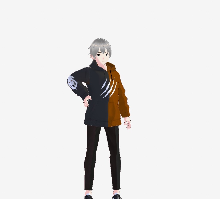 Wolf hoodie orange and black