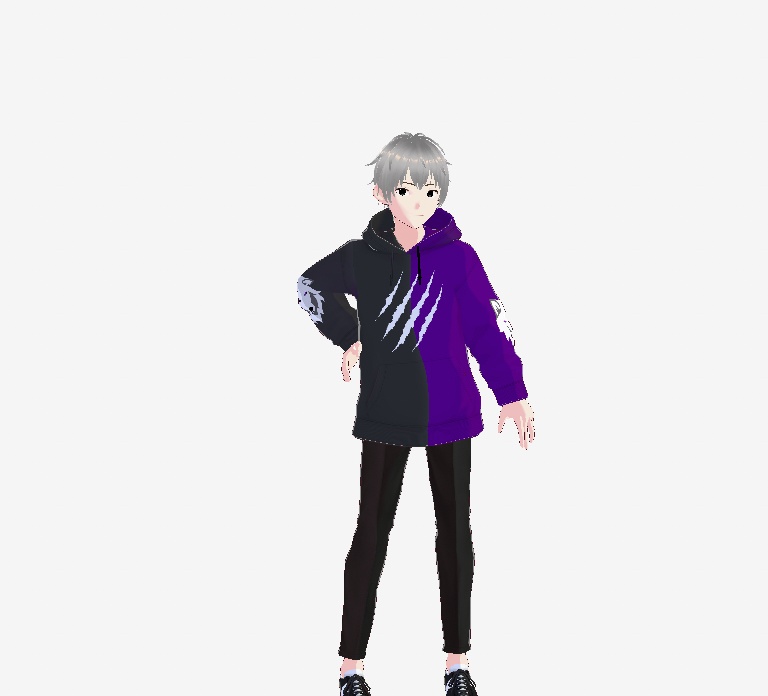 Wolf hoodie purple and black