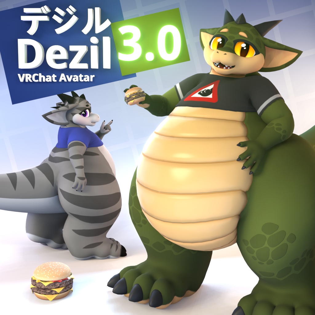 オリジナル3Dモデル 「デジル」 Dezil VRChat Avatar 3.0