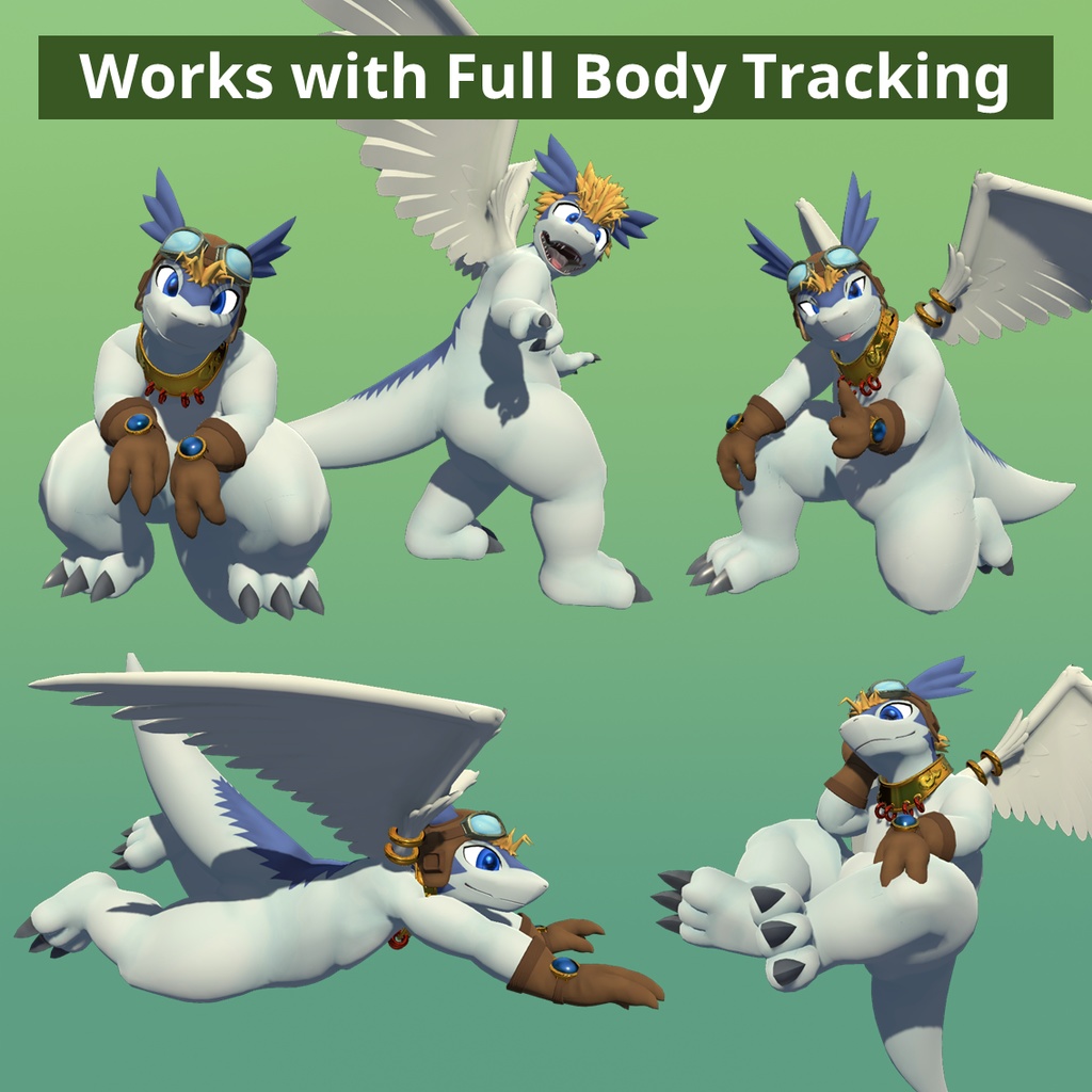 Windragon 「シロン」 Shiron 3D VRChat avatar 3.0