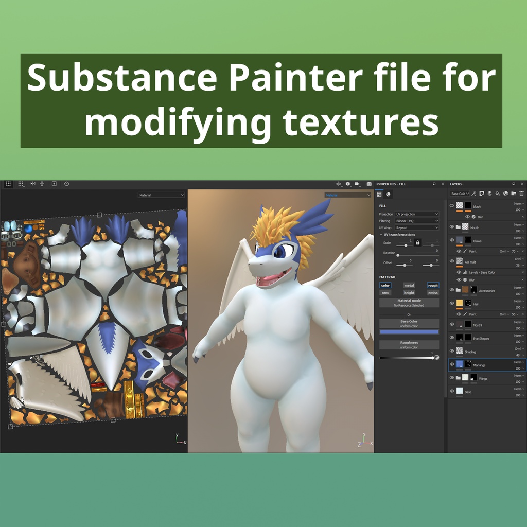 Windragon 「シロン」 Shiron 3D VRChat avatar 3.0