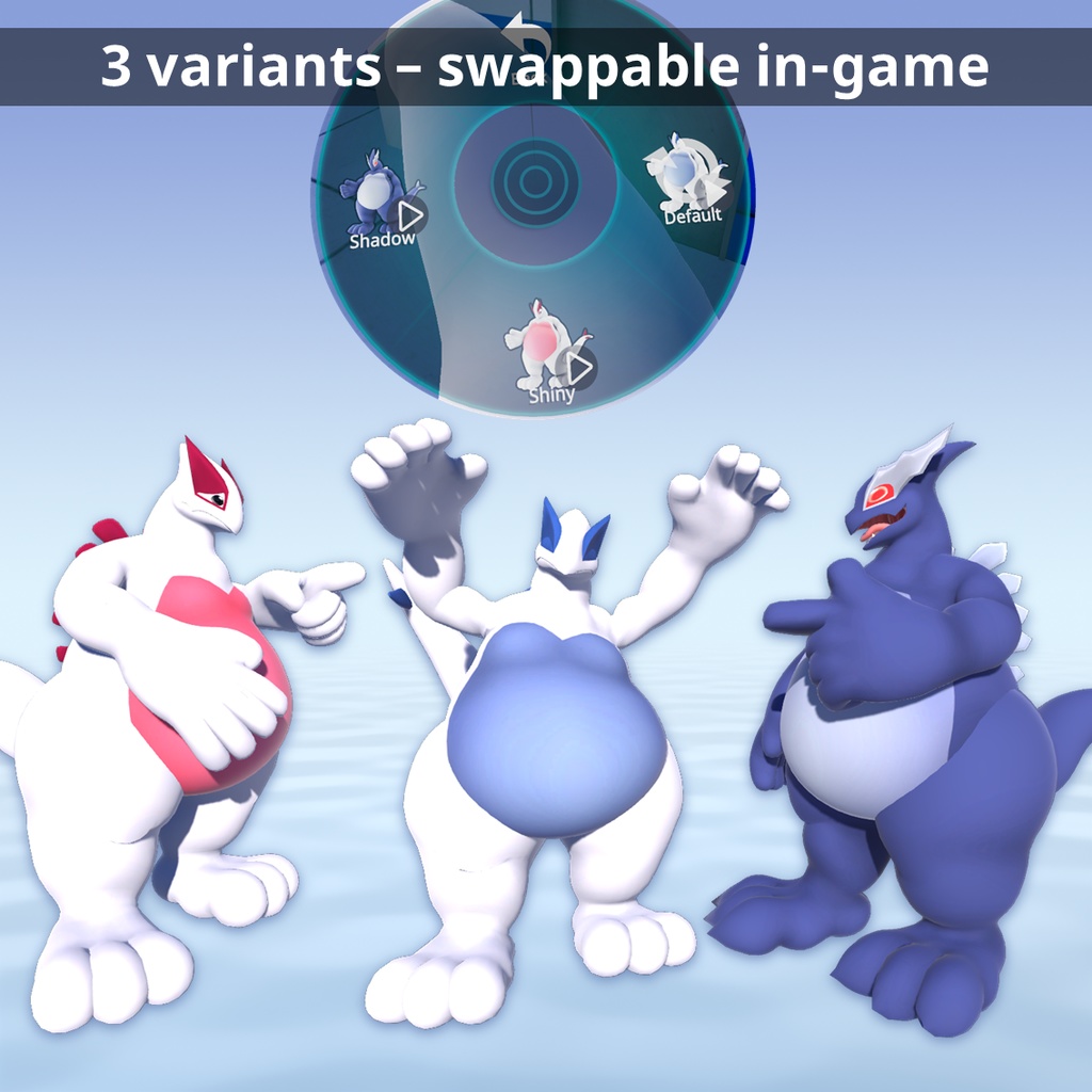 Chonky Lugia VRChat Avatar 3.0