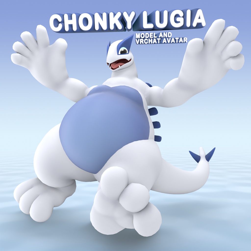 Chonky Lugia VRChat Avatar 3.0