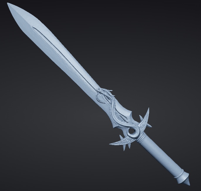 【3Dプリント用STL】サンプルソード_2/Sample Sword_2