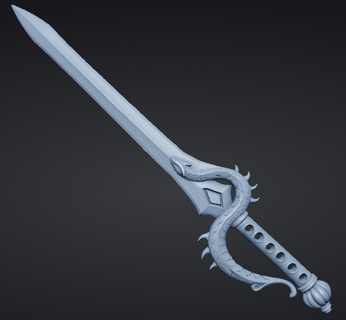 【3Dプリント用STL】創世王の剣/Sword of the Genesis King