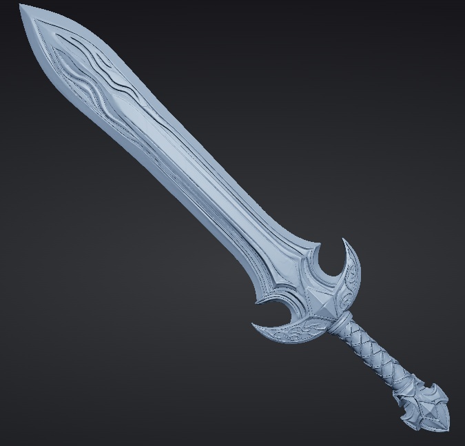 【3Dプリント用STL】雷巨人の剣/Sword of the Thunder Giant