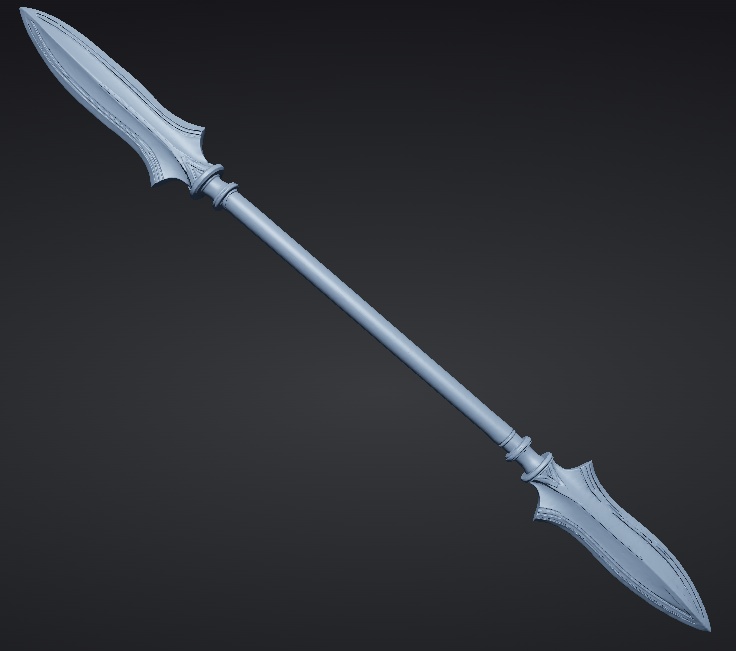 【3Dプリント用STL】雷龍の槍/Thunder Dragon Spear