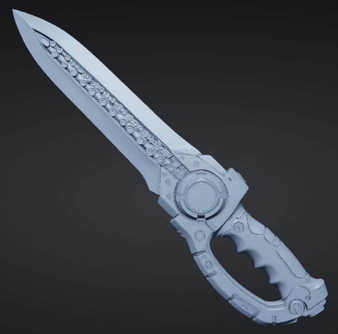 【3Dプリント用STL】一角獣の剣/Unicorn Sword