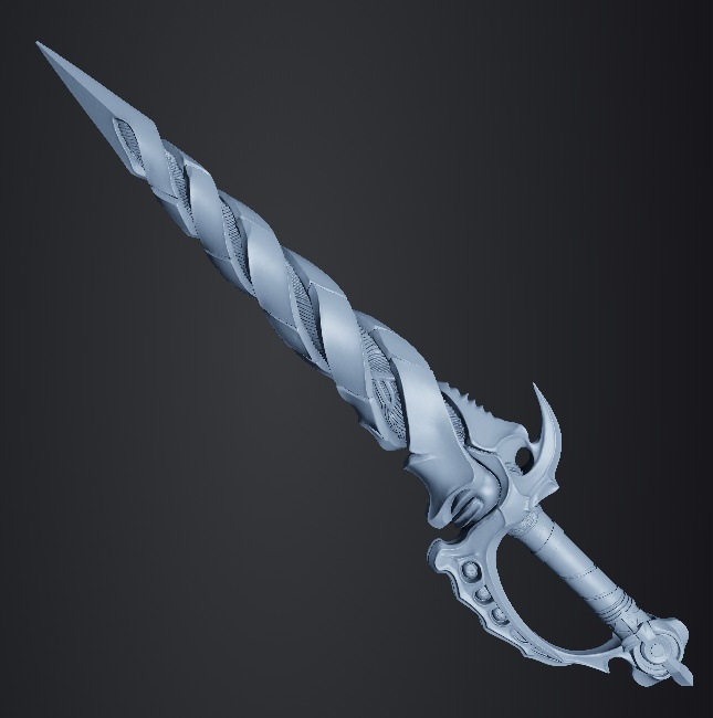 【3Dプリント用STL】毒蛇の剣/The Sword of the Poisonous Serpent