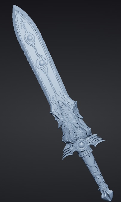【3Dプリント用STL】疾風の剣/Sword of the Gale