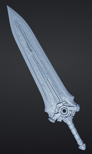 【3Dプリント用STL】甲虫の大剣/Beetle Greatsword