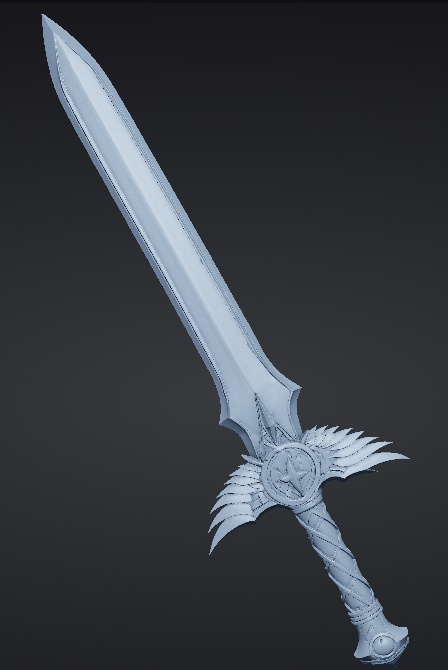 【3Dプリント用STL】吸血鬼の剣/Vampire's Sword