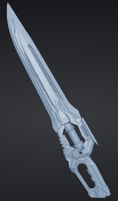 【3Dプリント用STL】装甲の剣/Armored Sword