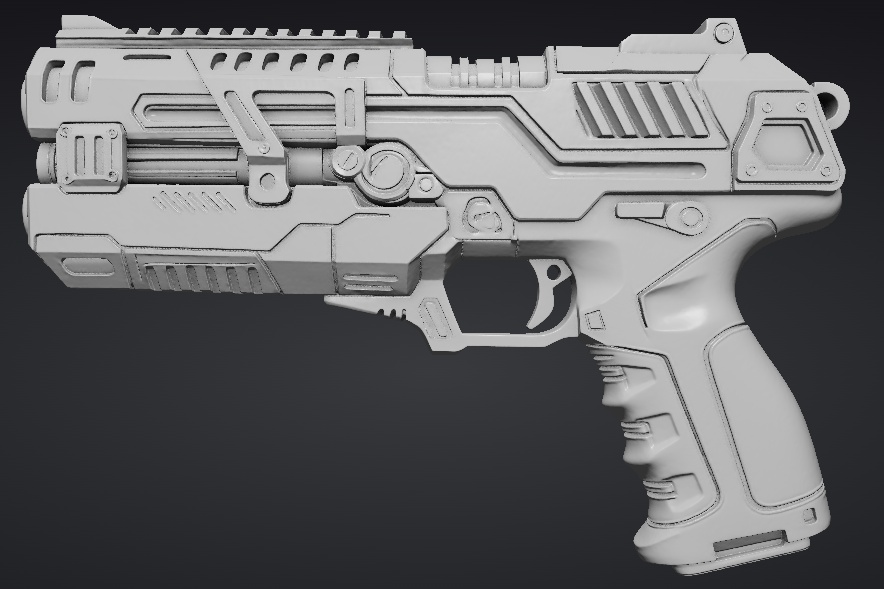 【3Dプリント用STL】サンプル銃_1/Sample Gun_1