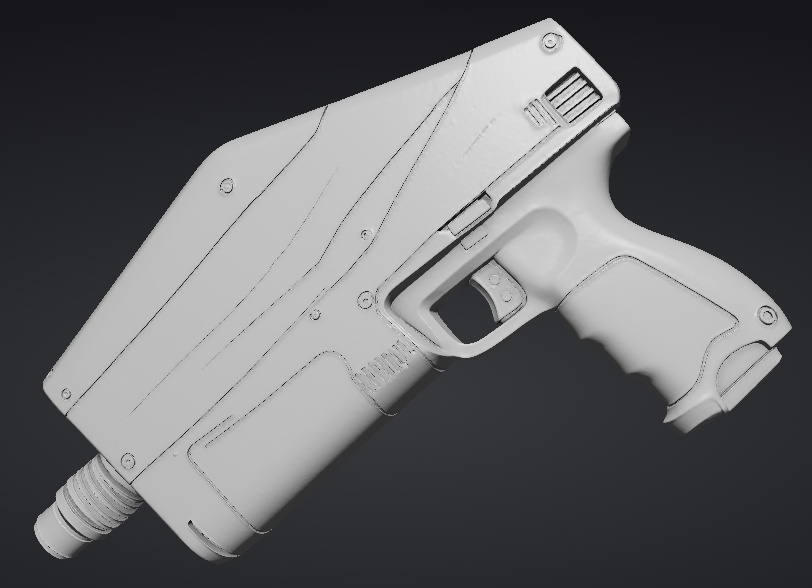 【3Dプリント用STL】十周年の銃/Tenth Anniversary Gun