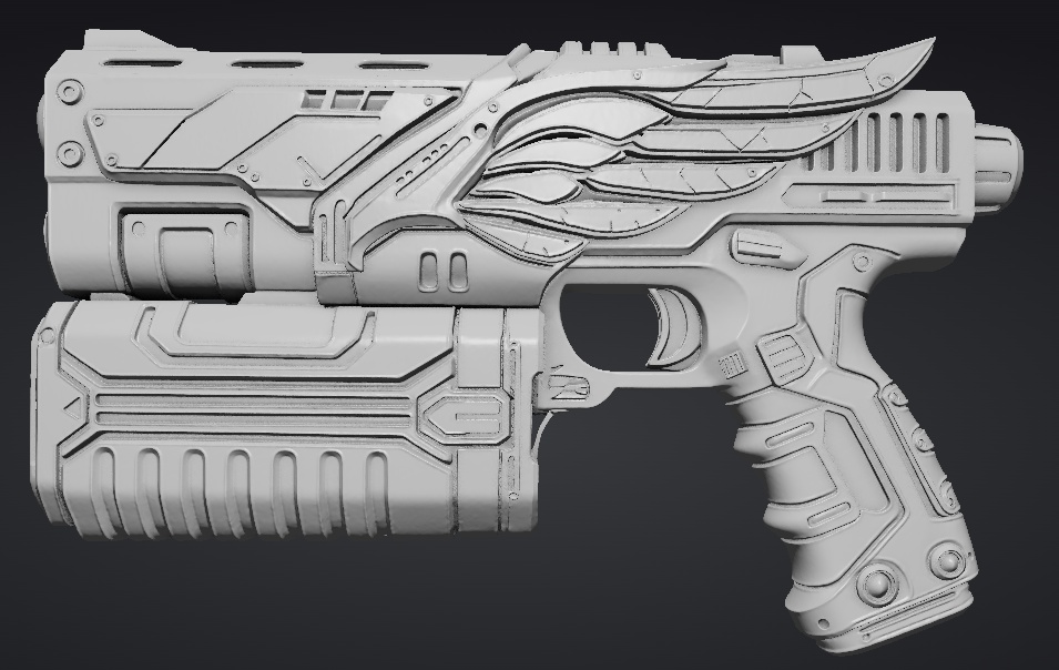 【3Dプリント用STL】ヴァンパイアハンターの銃/Vampire Hunter's Gun