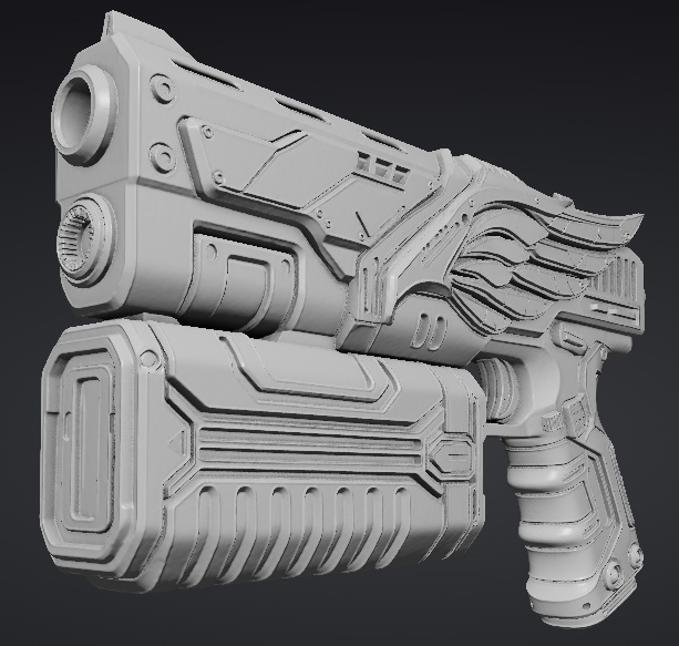 【３Dプリント用STL】ヴァンパイアハンターの銃/Vampire Hunter's Gun