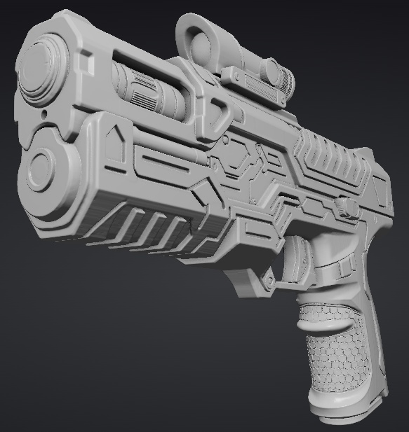 【３Dプリント用STL】骸骨の銃/Skeleton gun