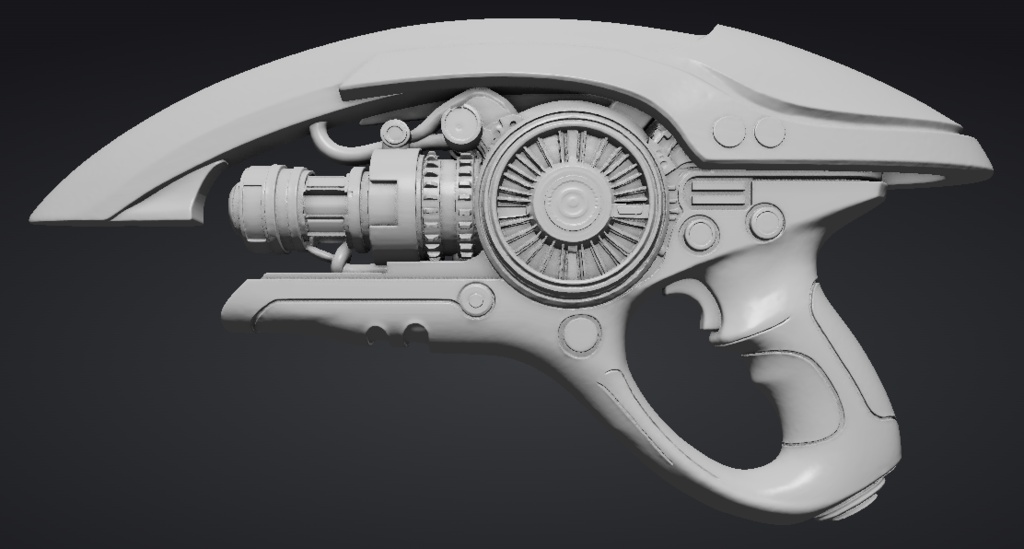 【3Dプリント用STL】激流の銃/Torrent Gun