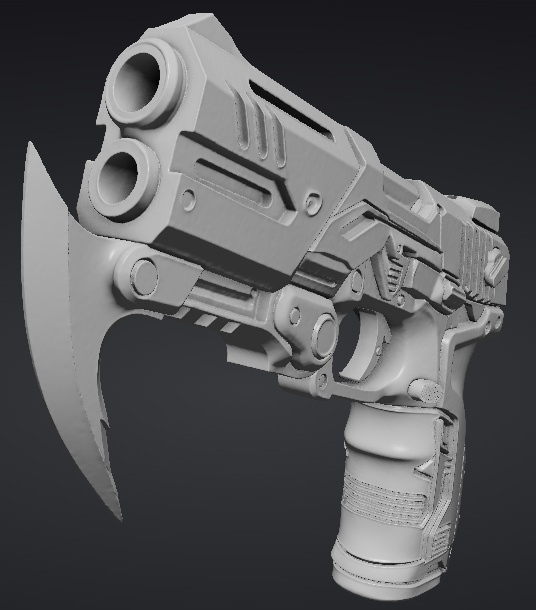【3Dプリント用STL】追跡者の銃/The pursuer's gun