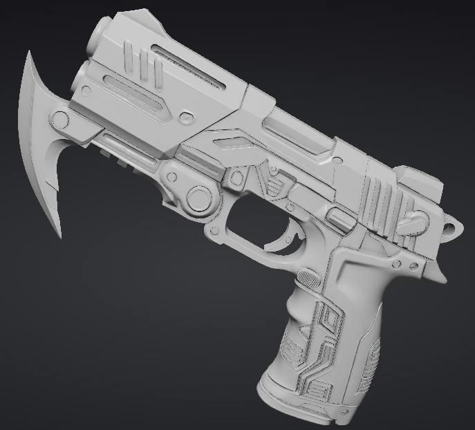 【3Dプリント用STL】追跡者の銃/The pursuer's gun