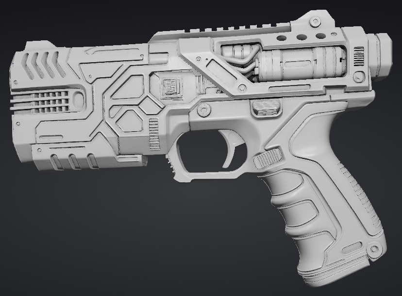 【3Dプリント用STL】爆炎の銃/Gun of explosions