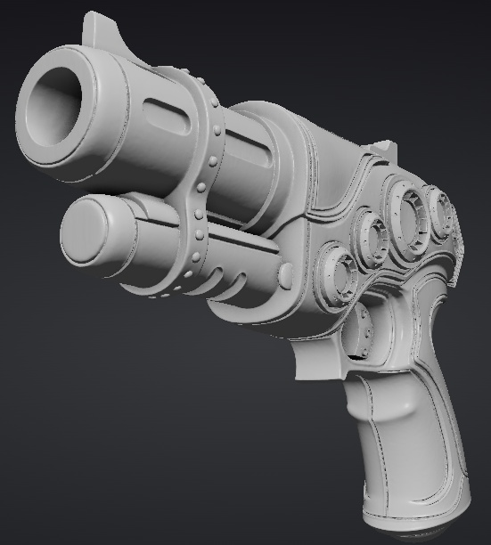 【3Dプリント用STL】葡萄龍の銃/Grape Dragon's Gun