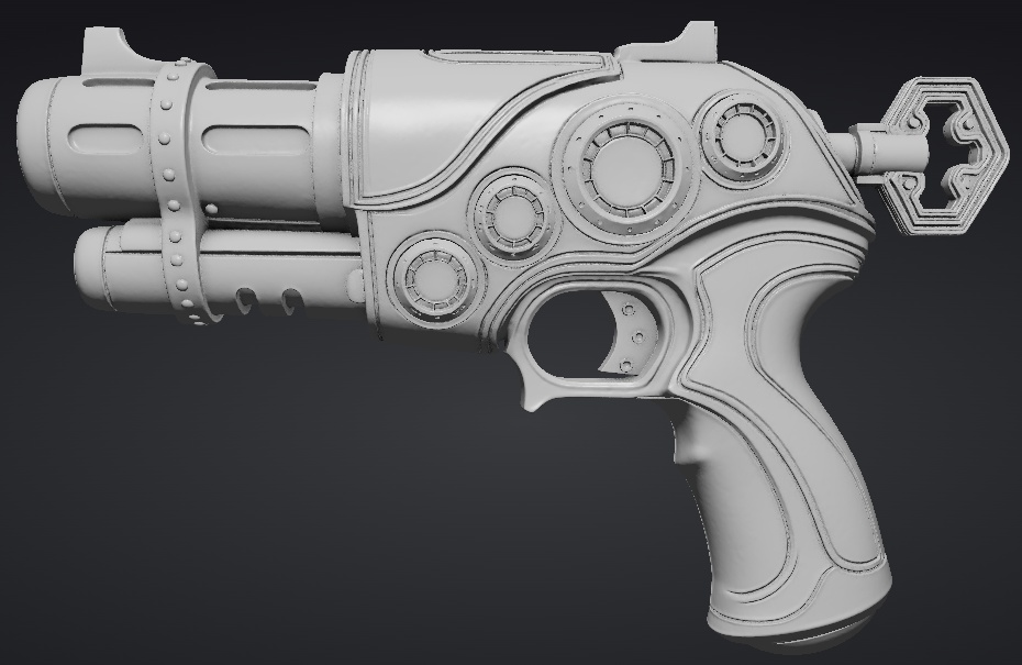 【3Dプリント用STL】葡萄龍の銃/Grape Dragon's Gun