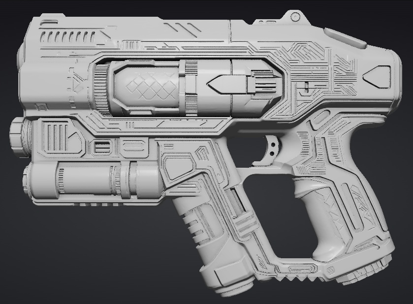 【3Dプリント用STL】錬金術師の銃/Alchemist's gun